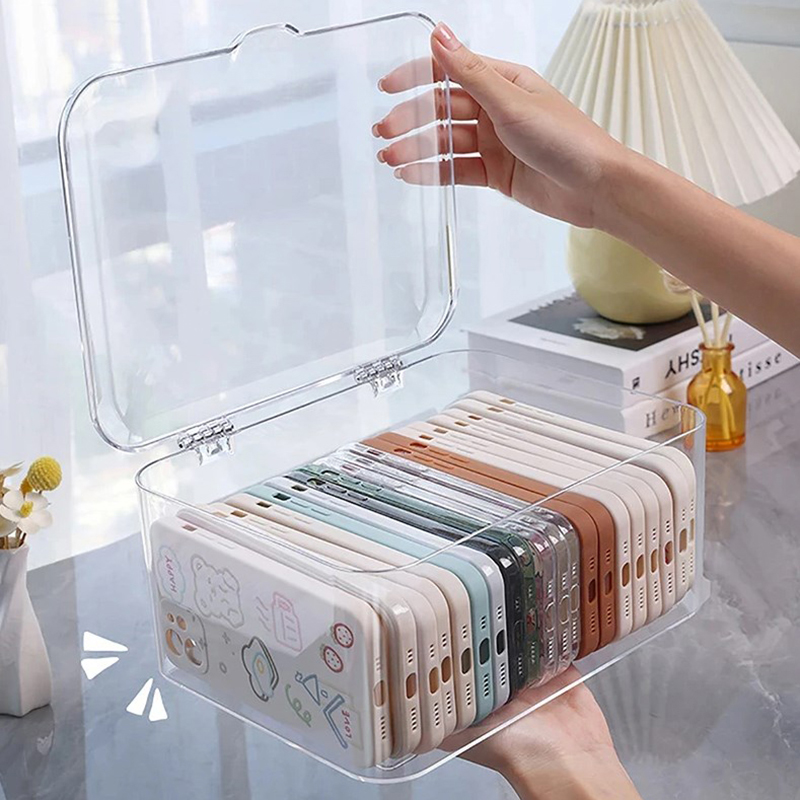 Face Mask Storage Box - Cestino portaoggetti in acrilico per articoli