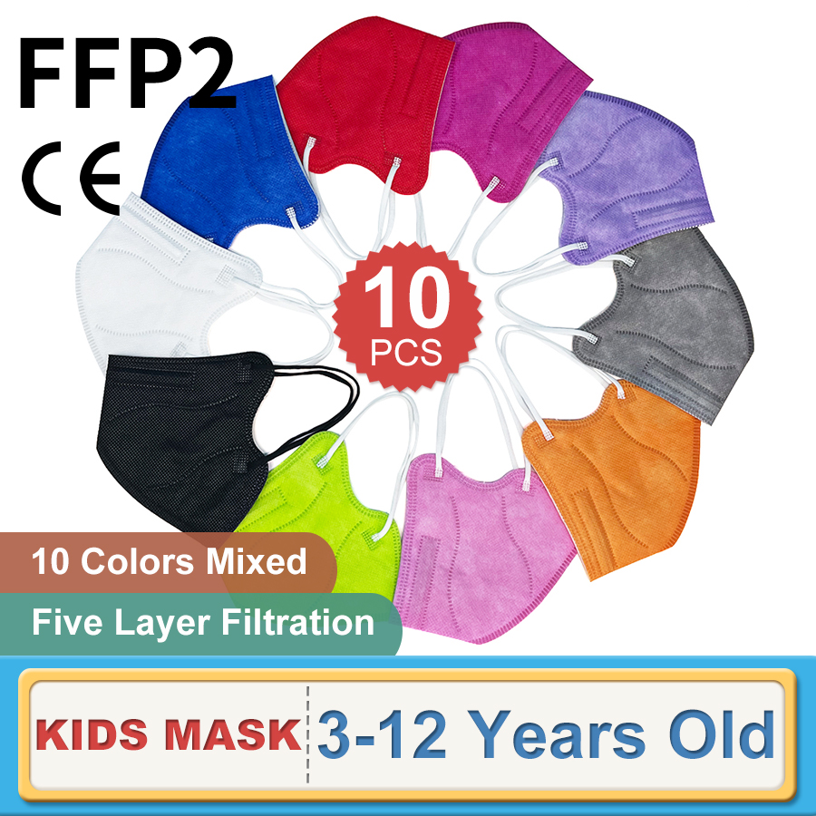 Kids Face Mask - 10PCS Bambini FFP2 Maschera KN95 Mascarillas