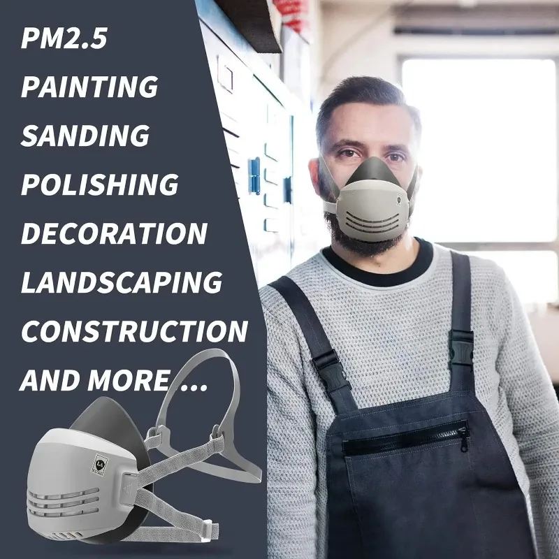 Dust Mask Construction - Maschera antipolvere + 20 pezzi Filtro