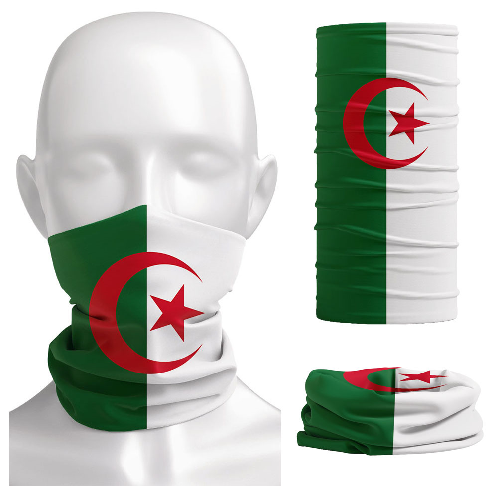 Neck Gaiter Face Cover - Bandiera dell'Algeria Stampata Bandana Copricapo Passamontagna