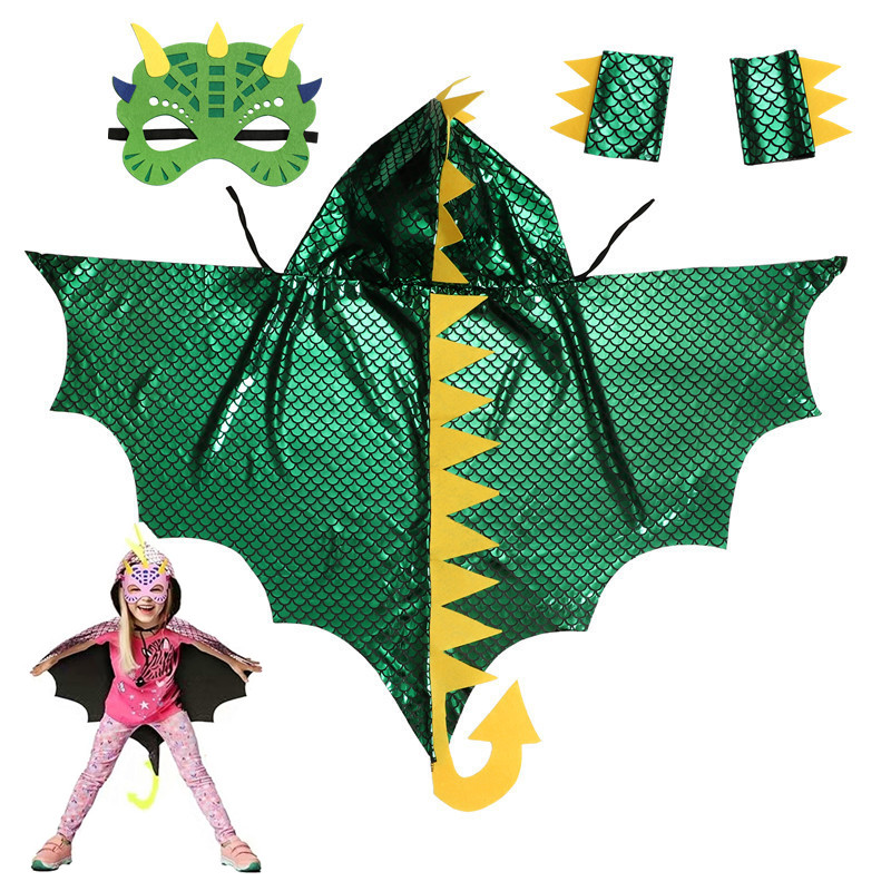 Mantello da dinosauro verde pe - Kids Face Mask recensione e prezzo