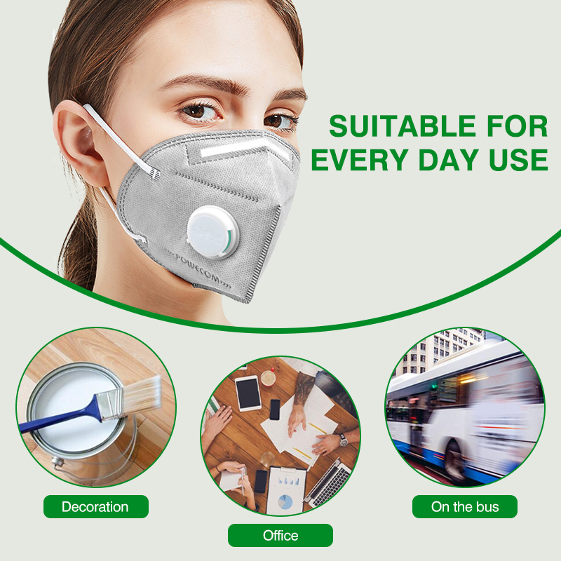 Maschere POWECOM KN95 con Carb - Cloth Face Mask Washable recensione e prezzo